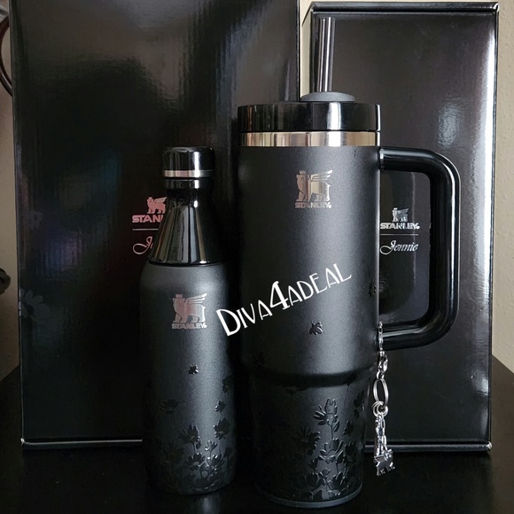 Stanley  x JENNIE BLACKPINK Quencher LUXE 30oz Tumbler & 12oz Slim Bottle Bundle - Picture 1 of 5